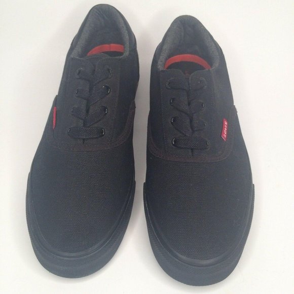 LEVI'S Canvas Shoes Low Top Lace Up Sneakers 8 - Picture 4 of 9